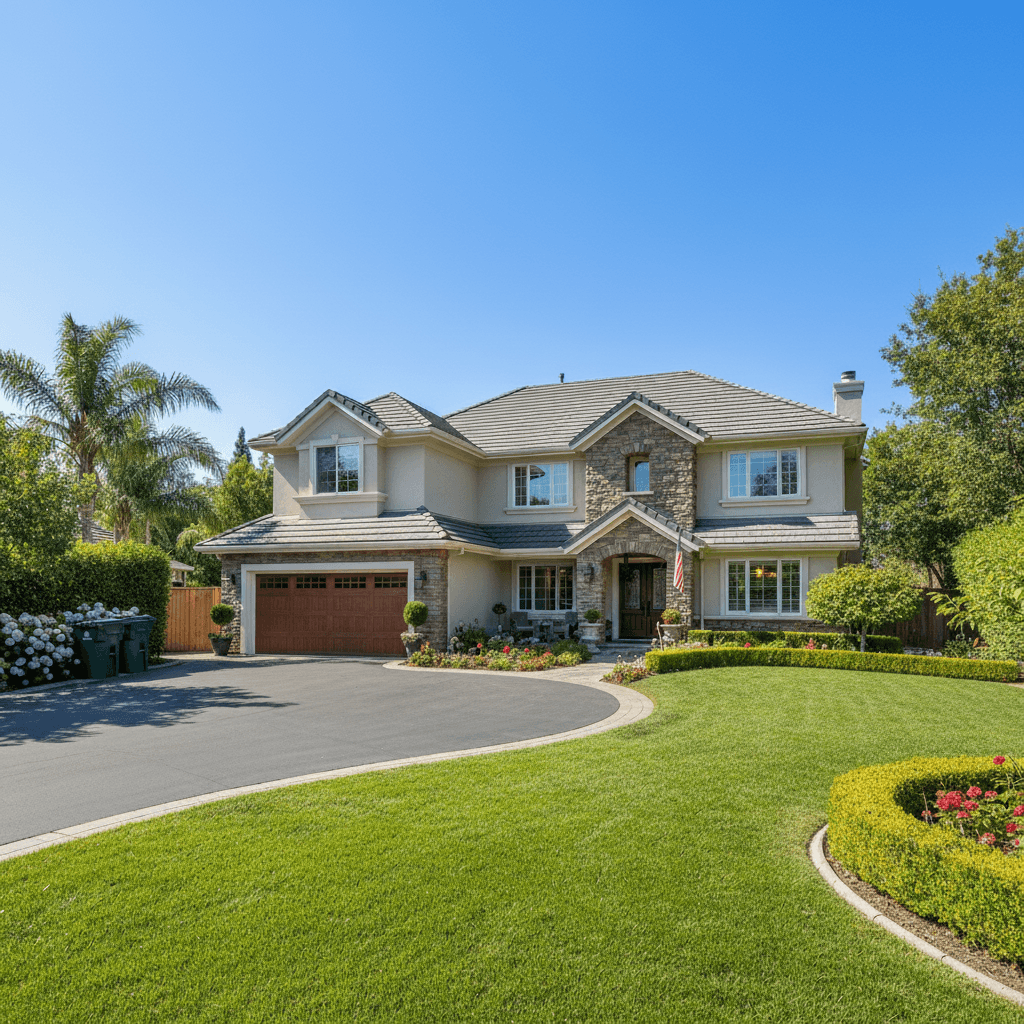 House with car removed