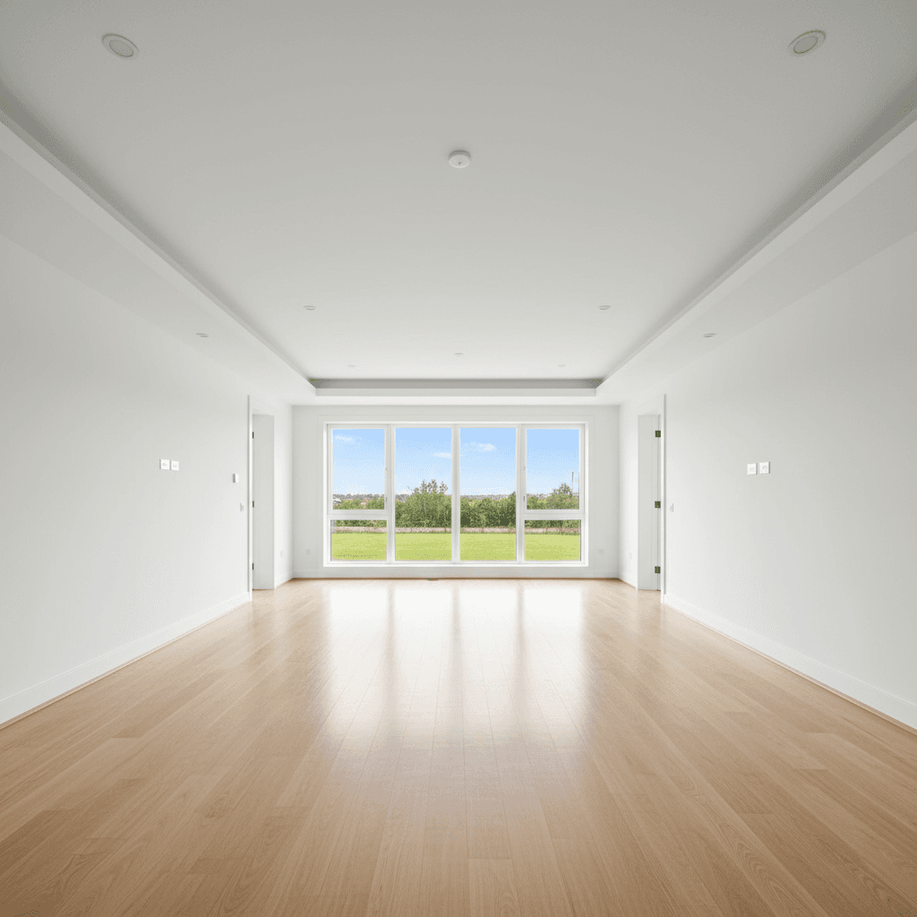 Empty room before staging