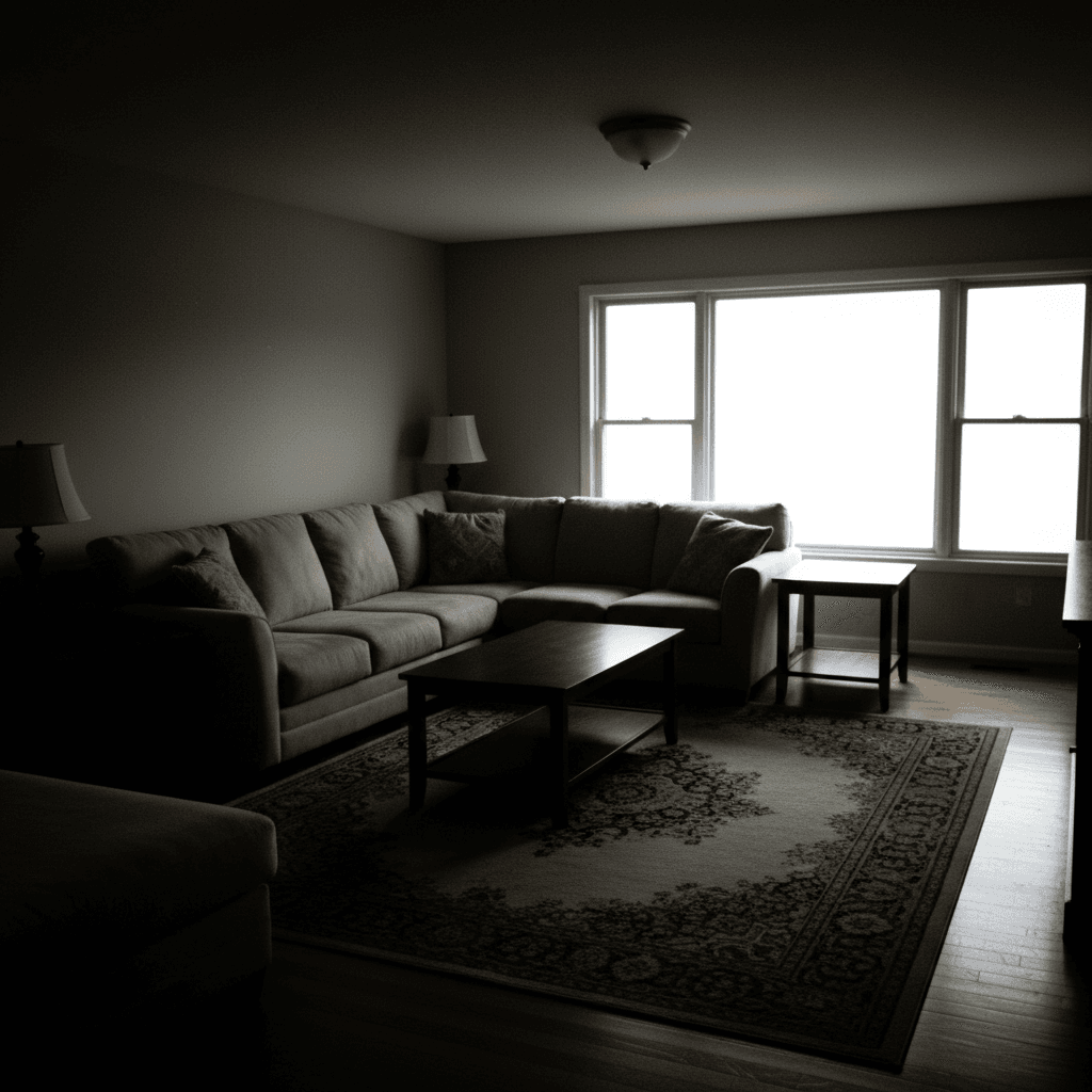 Dark room before enhancement